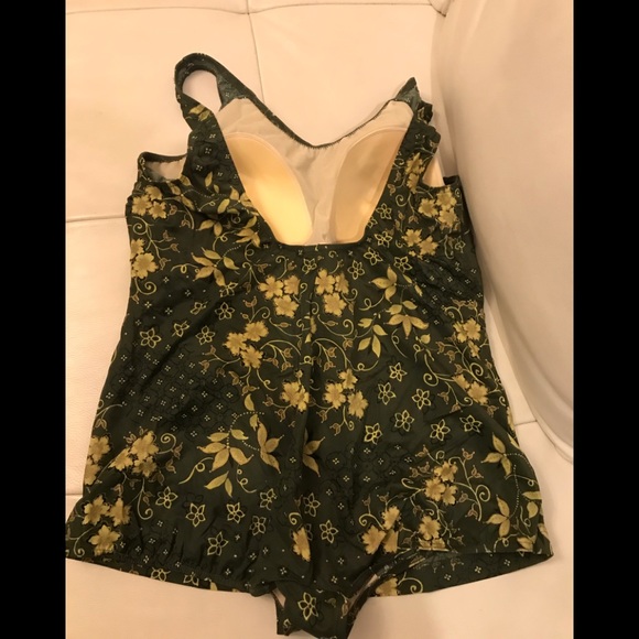 Baltex Green Floral One Piece Bathing Suit - Picture 2 of 7